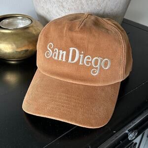 Tan Corduroy San Diego Baseball Cap Hat Snapback
